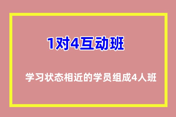 1对4互动补习班