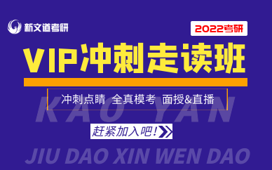 北京新文道2022考研VIP冲刺走读班